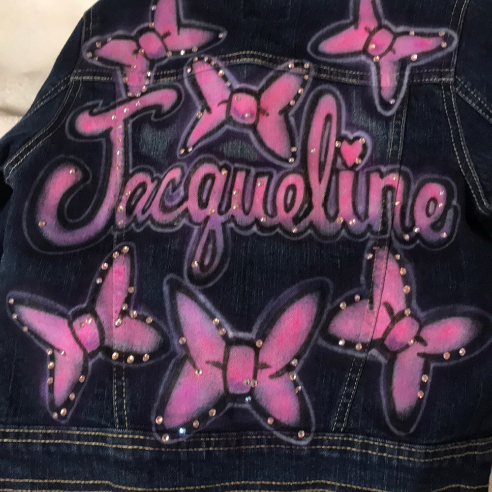 Custom Airbrushed Jean jacket Jacqueline